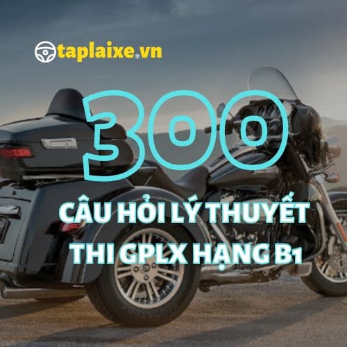 Toàn tập 250 câu hỏi lý thuyết xe máy ba bánh hạng B1 năm 2025
